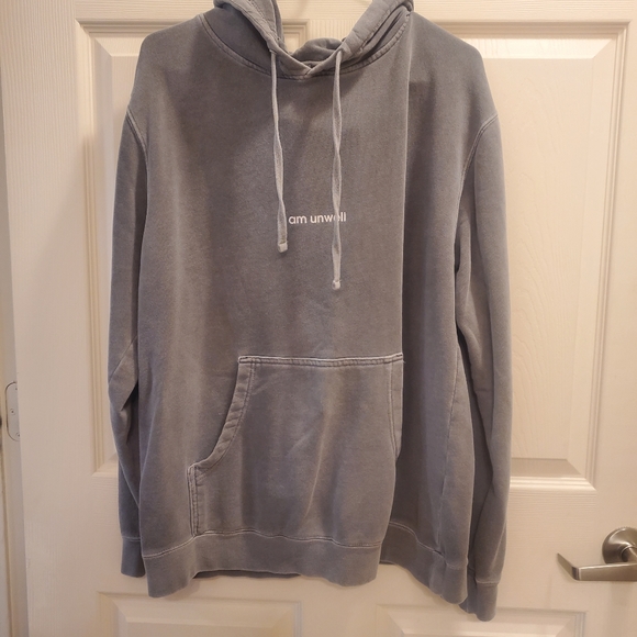 Unwell Gray Hoodie Sweatshirt - Picture 1 of 2